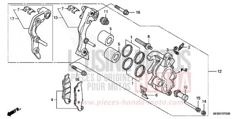 FRONT BRAKE CALIPER CRF450R8 de 2008